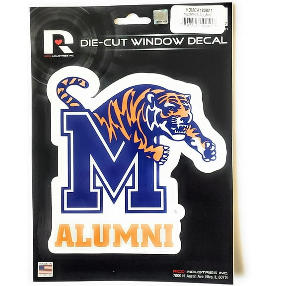 University of Memphis Tigers Alumni 5 Inch Die Cut Flat Vinyl Decal Sticker Adhesive Backing