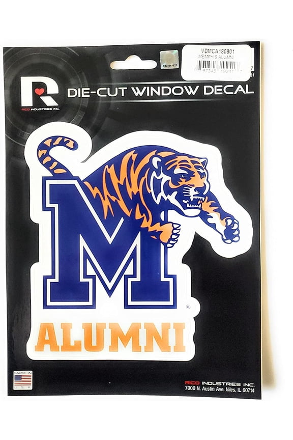 University of Memphis Tigers Alumni 5 Inch Die Cut Flat Vinyl Decal Sticker Adhesive Backing