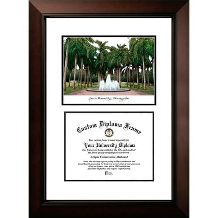 University of Miami 8.5" x 11" Legacy Scholar Diploma Frame