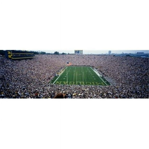University of Michigan Football Game Michigan Stadium Ann Arbor Michigan USA Poster Print 36 x 12