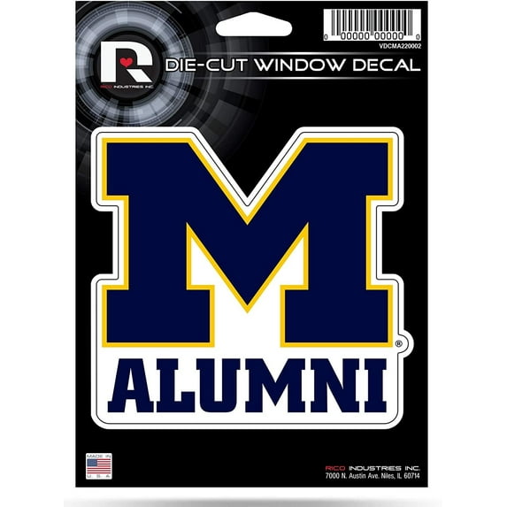 University of Michigan Wolvernines Alumni 5 Inch Die Cut Flat Vinyl Decal Sticker Adhesive Backing