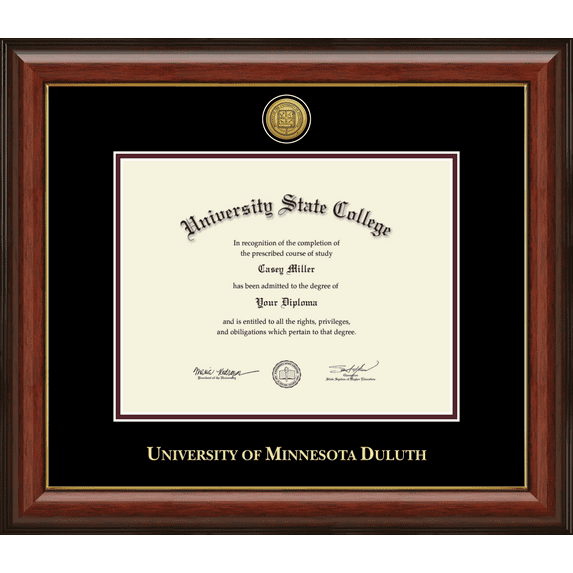 University of Minnesota Duluth Diploma Frame, Document Size 11" x 8.5"