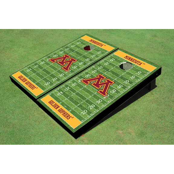 University of Minnesota Gold Matching Football Field Custom Cornhole Boards