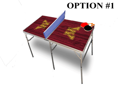 University of Minnesota Portable Table Tennis Ping Pong Folding Table w/Accessories