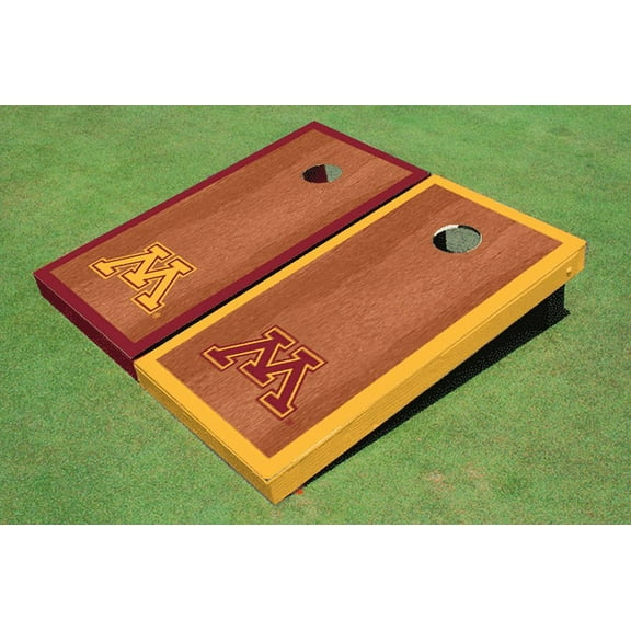 University of Minnesota Rosewood Alternating Border Cornhole Boards