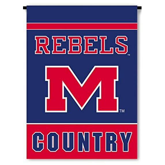 University of Mississippi Rebels Ole Miss Premium Garden Flag Banner, Double Sided, Country, 13x18 Inch