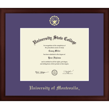 University of Montevallo Diploma Frame, Document Size 11" x 8.5"