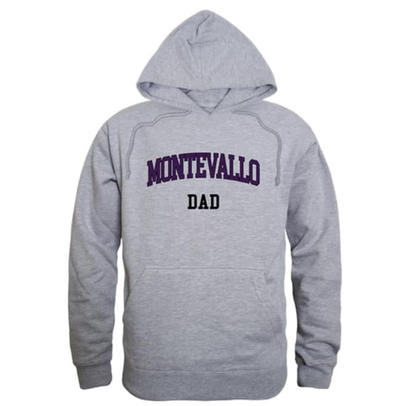 University of Montevallo Falcons Dad Hoodie, Heather Grey - Small
