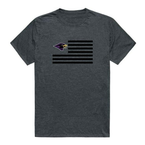 University of Montevallo Falcons Flag T-Shirt, Heather Charcoal - Extra Large