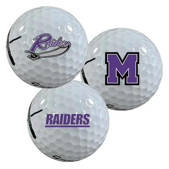 University of Mount Union Purple Raiders Logo Edition Taylormade Distance+ Golf Balls 12-Pack (Dozen)