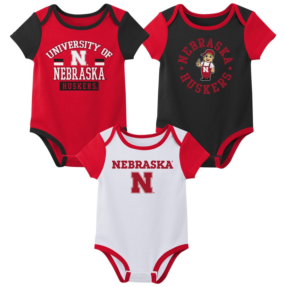 University of Nebraska NB INF Boy 3Pk Onesie 9K4N3FGEX 3 6M