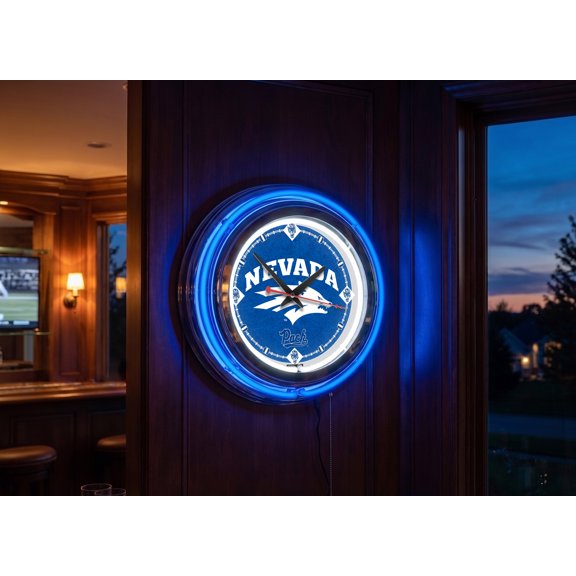 University of Nevada 15" Double Neon Wall Clock
