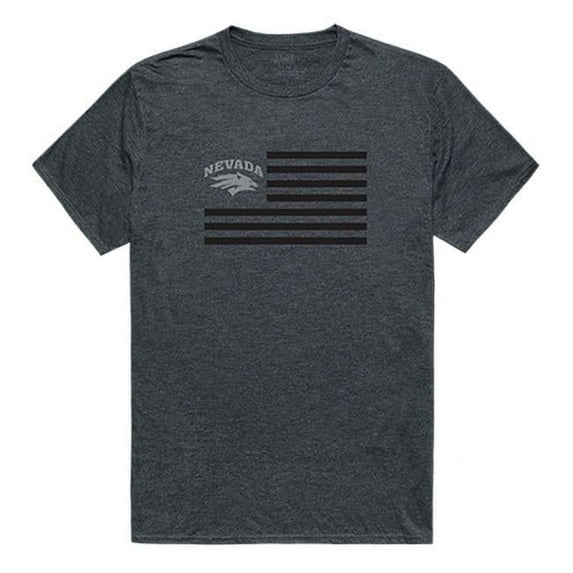 University of Nevada Reno Flag T-Shirt, Heather Charcoal 2 - Large