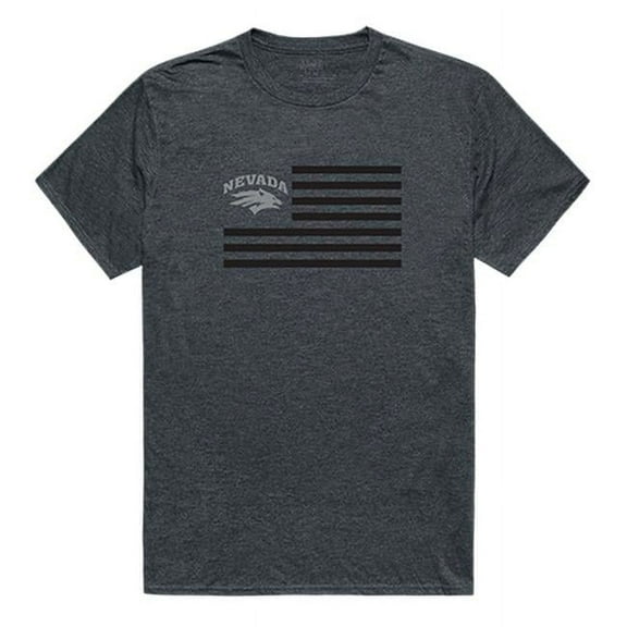 University of Nevada Reno Flag T-Shirt, Heather Charcoal 2 - Large