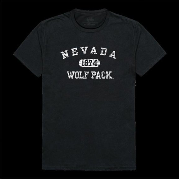 University of Nevada, Reno Pack Distressed Arch College T-Shirt, Black - Medium