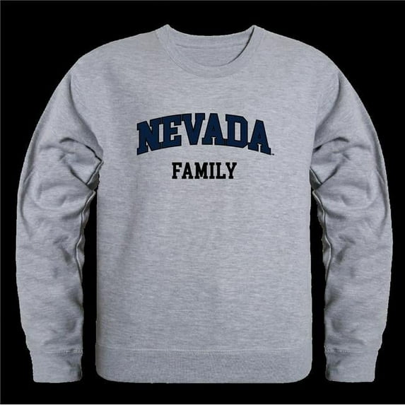 University of Nevada, Reno Wolf Pack Family Crewneck Sweatshirt, Heather Grey - Extra Large