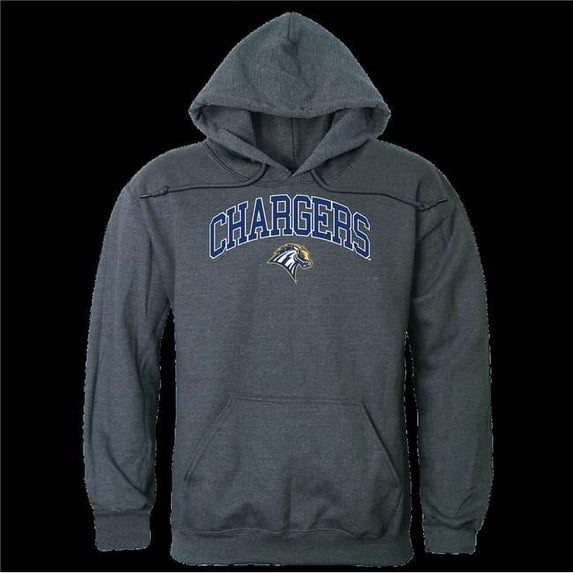 University of New Haven Chargers Campus Hoodie, Heather Charcoal - Large