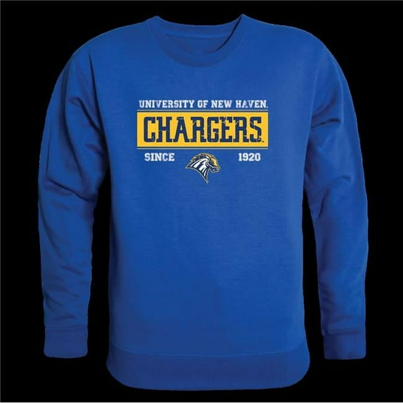 University of New Haven Chargers Established Crewneck Sweatshirt, Royal - Small