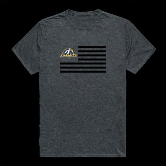 University of New Haven Chargers Flag T-Shirt, Heather Charcoal - Large