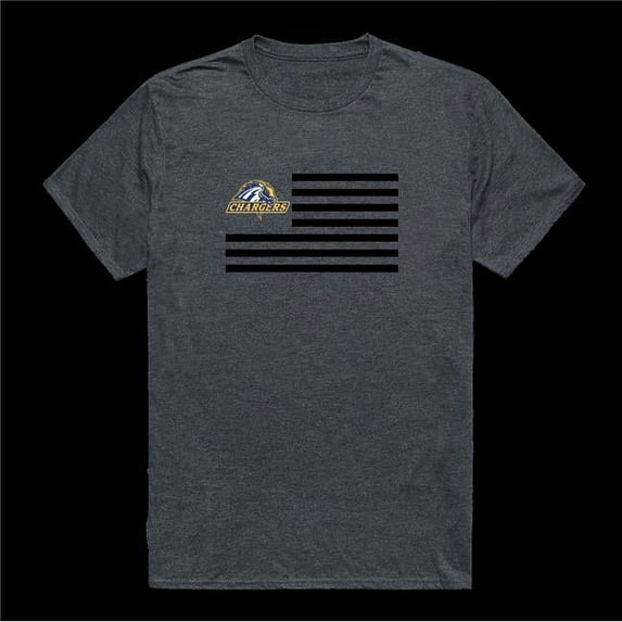 University of New Haven Chargers Flag T-Shirt, Heather Charcoal - Medium