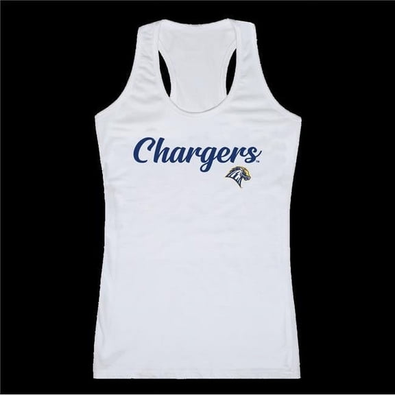 University of New Haven Chargers Script Tank Top, White - Extra Large