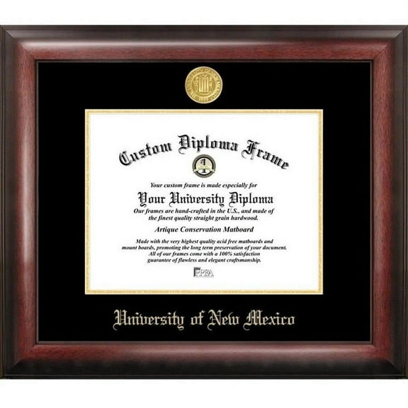 University of New Mexico 8.5" x 11" Gold Embossed Diploma Frame