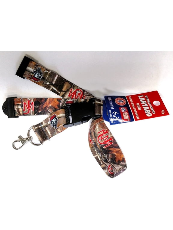 University of New Mexico Lobos Camo Lanyard Keychain Double Sided Breakaway Safety Design Adult 18 Inch