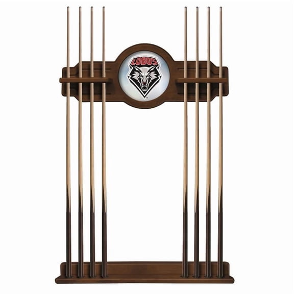 University of New Mexico Solid Wood Cue Rack with a Chardonnay Finish