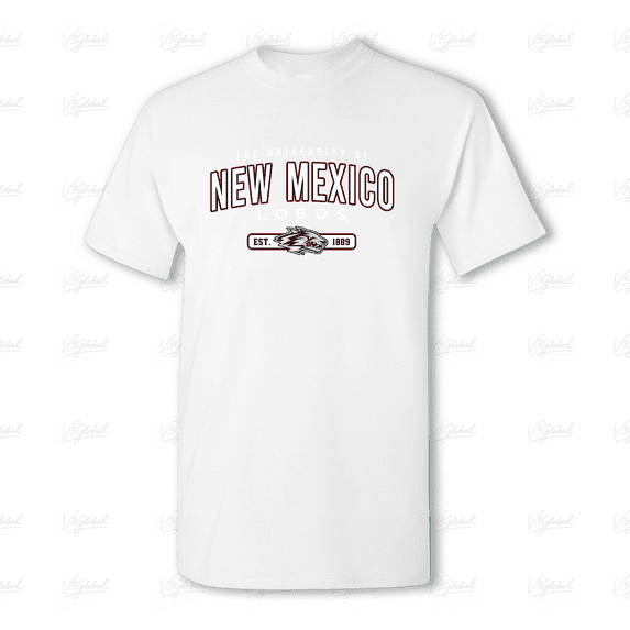 University of New Mexico UNM Lobos, Classic College Alumni Fan Unisex Tee V80333, for men & women, up to size 5XL
