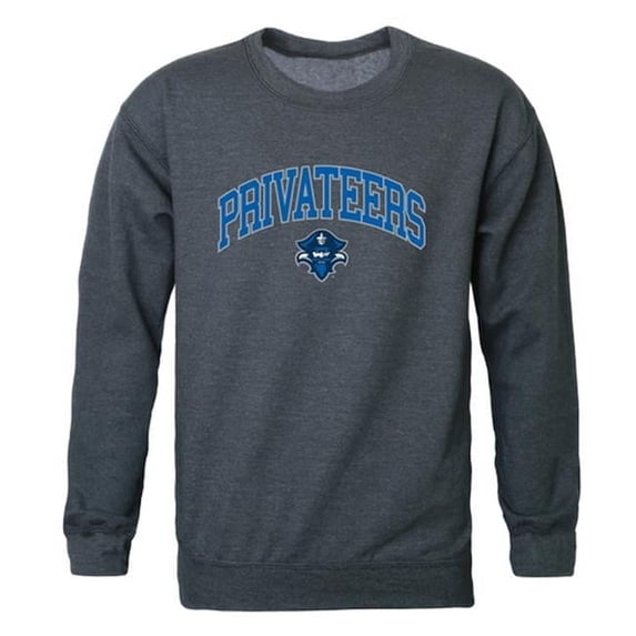 University of New Orleans Men Campus Crewneck Sweatshirt, Heather Charcoal - Large