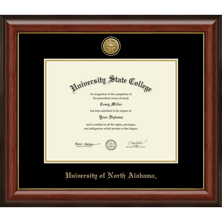 University of North Alabama Diploma Frame, Document Size 11" x 8.5"