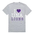 thumbnail image 1 of University of North Alabama I Love T-Shirt, Heather Grey - Large, 1 of 1