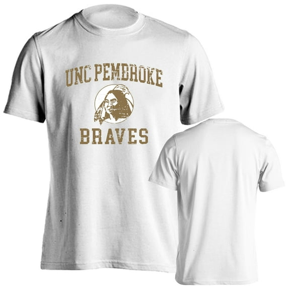University of North Carolina Pembroke Braves UNCP Distressed Retro Short Sleeve T-Shirt