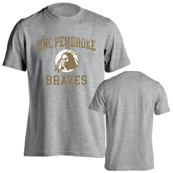 University of North Carolina Pembroke Braves UNCP Distressed Retro Short Sleeve T-Shirt