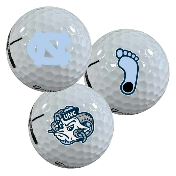 University of North Carolina Tar Heels Logo Edition Officially Licensed NCAA Taylormade Distance+ Golf Balls 12-Pack (Dozen)