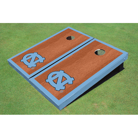 University of North Carolina "UNC" Blue Rosewood Matching Border Cornhole Boards