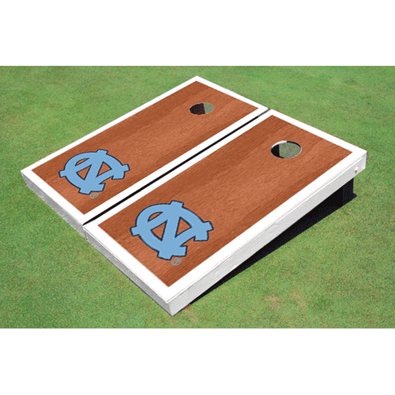 University of North Carolina "UNC" White Rosewood Matching Borders Cornhole Boards