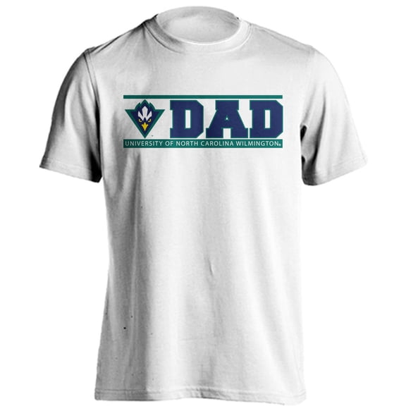 University of North Carolina Wilmington Seahawks Dad Proud Parent Short Sleeve T-Shirt