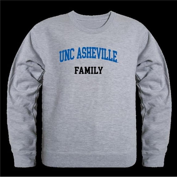 University of North Carolina at Asheville Bulldogs Family Crewneck Sweatshirt, Heather Grey - Large