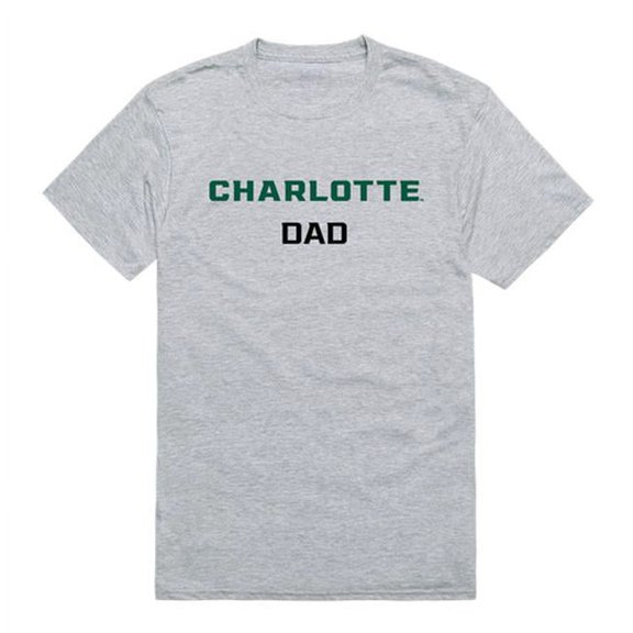 University of North Carolina at Charlotte College Dad T-Shirt, Heather Grey - Extra Large