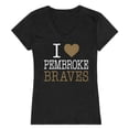 thumbnail image 1 of University of North Carolina at Pembroke I Love Women T-Shirt, Black - 2XL, 1 of 1