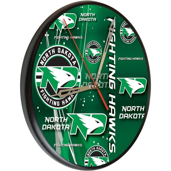 University of North Dakota 13" Solid Wood Clock
