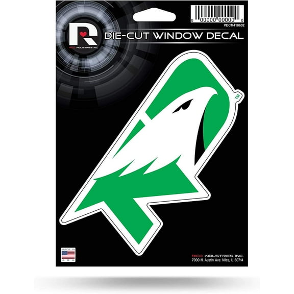 University of North Dakota Fighting Hawks 5 Inch Die Cut Flat Vinyl Decal Sticker Adhesive Backing