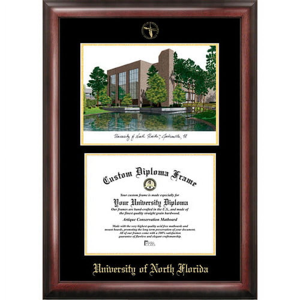 University At Albany Diploma Frame - 11x8.5 Inch, Legacy Black Cherry With Gold Embossed Seal & Museum Mat