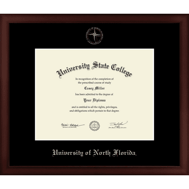 University of North Florida Diploma Frame, Document Size 11" x 8.5"