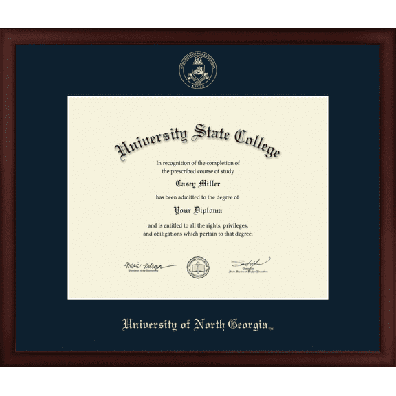 University of North Georgia Diploma Frame, Document Size 14" x 11"
