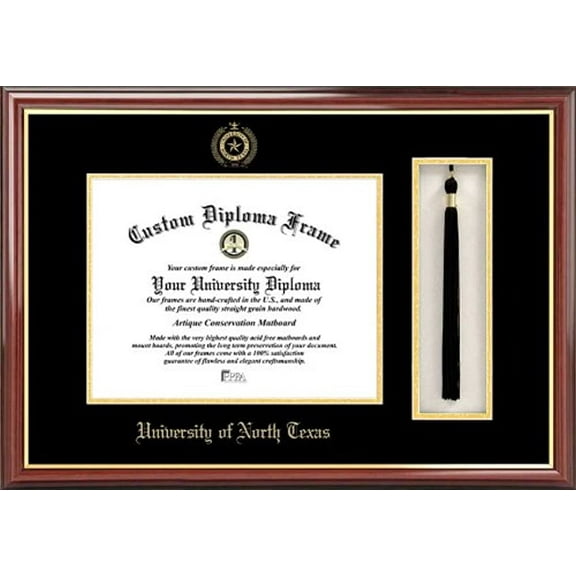 Campus Images TX952PMHGT University of North Texas Tassel Box and Diploma Frame 11 x 14