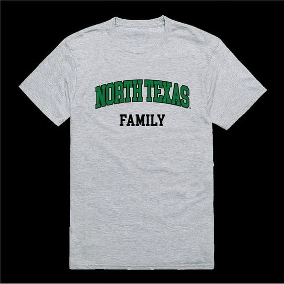 University of North Texas Mean Green Family T-Shirt, Heather Grey - Medium