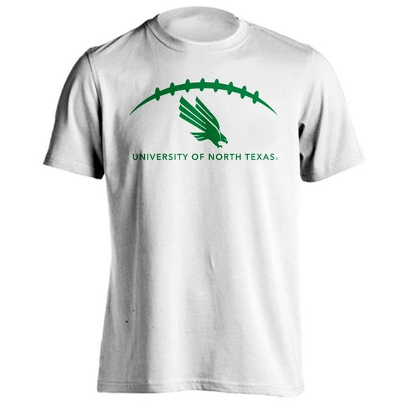 University of North Texas Mean Green Football Laces Out Logo T-Shirt