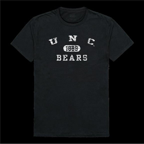 University of Northern Colorado Bears Distressed Arch College T-Shirt, Black - Large